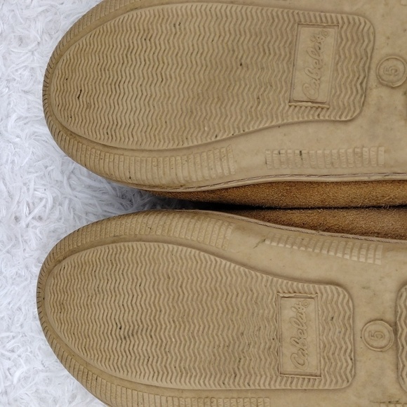 Cabela's Brown Suede Leather Upper Round Toe Leather Lace Slip On Slipper Shoe - Picture 8 of 16